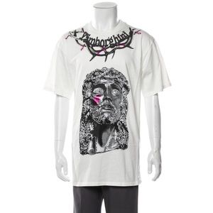 Vlone X YAMSDAY Jesus Piece T-Shirt White  - M
